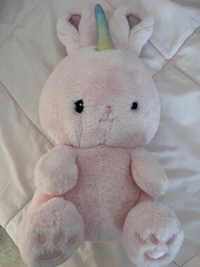 FAO Schwarz  Pink Bunny Unicorn Small Pet Toy - Soft Cuddly Companion